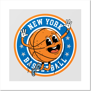 New York Basketball - Retro Hoops Posters and Art